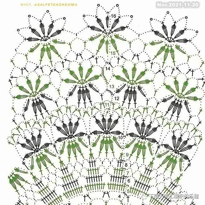 超美小花披肩不看图解你能钩织出来吗钩针花样参考
