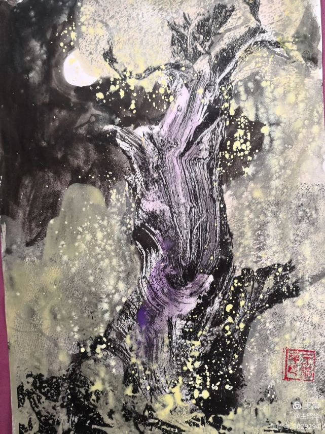 中国鹰王胡杨大师王照华鬼斧神工画胡杨《秘境》
