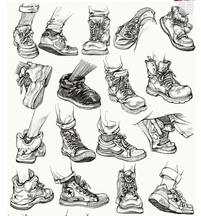 人物速写中鞋子的100种画法