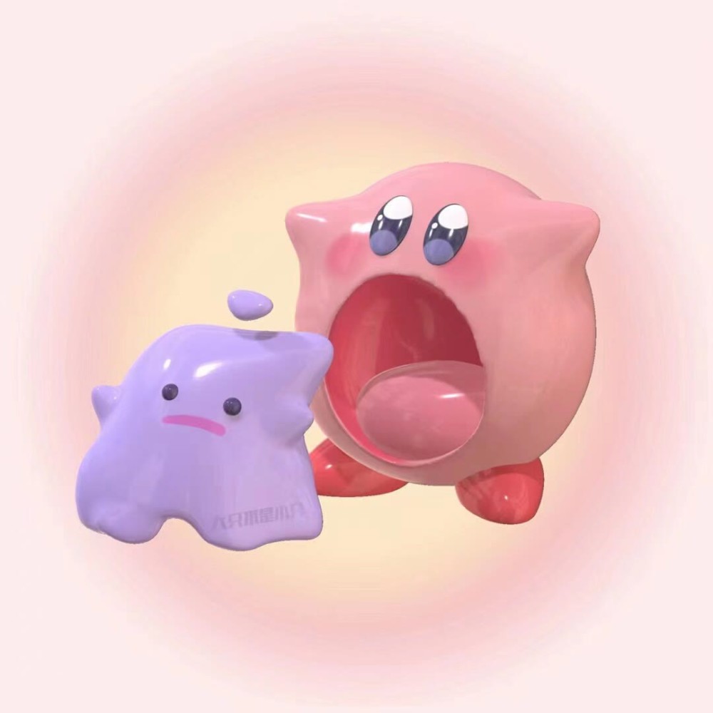 可爱到冒泡星之卡比kirby背景图可做头像