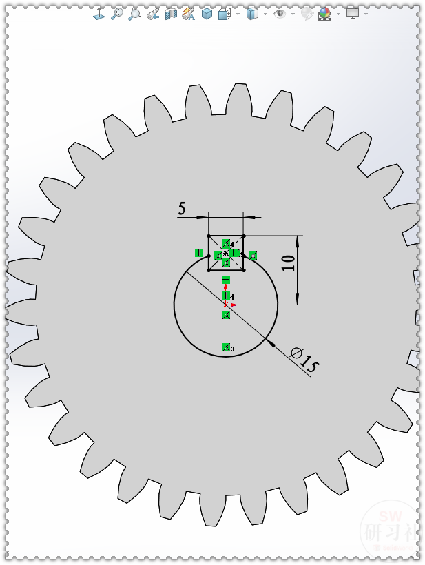 用solidworks方程式画的圆柱直齿轮