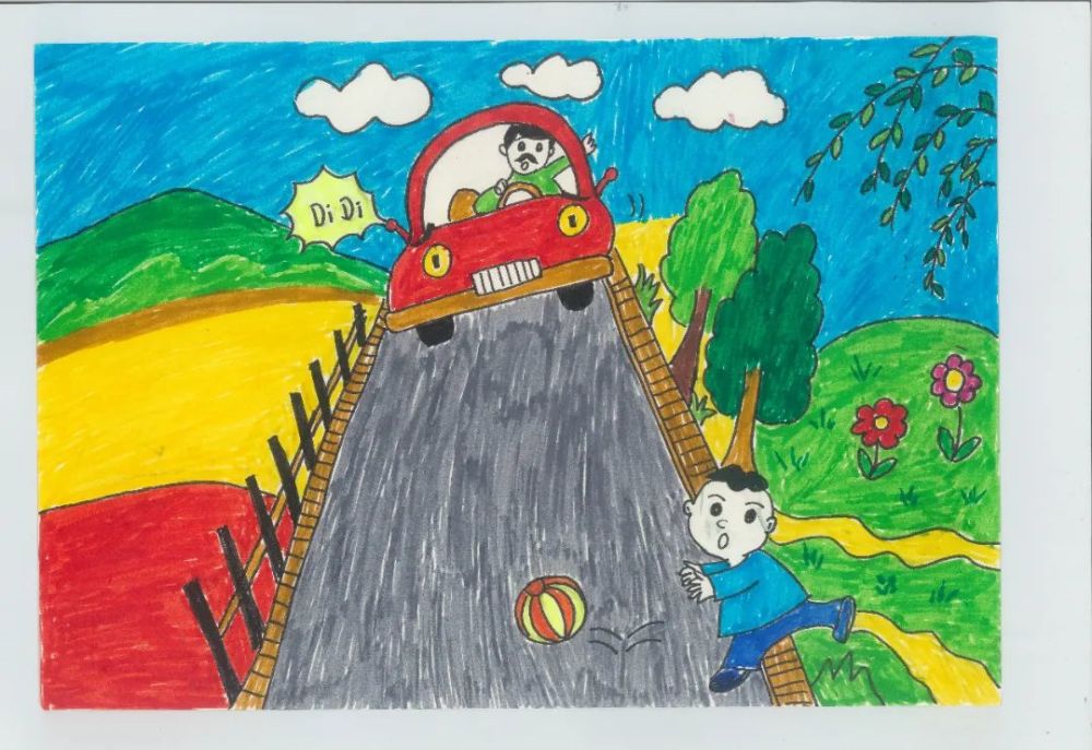 投票丨"安全在你脚下,规则记在心间",平潭这些幼小中学生的作品太棒了