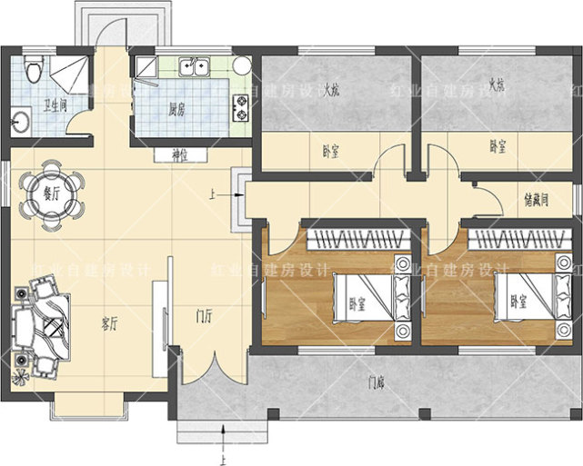 北方农村自建养老房,能建什么样的房子,3套图纸看喜欢