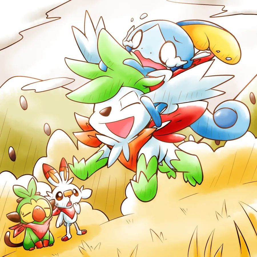 シェイミ,英文:shaymin)是草属性幻之宝可梦,天空形态的谢米是草属性