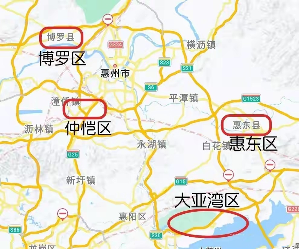 惠州未来可以拥有6个市辖区新增博罗仲恺惠东大亚湾4区