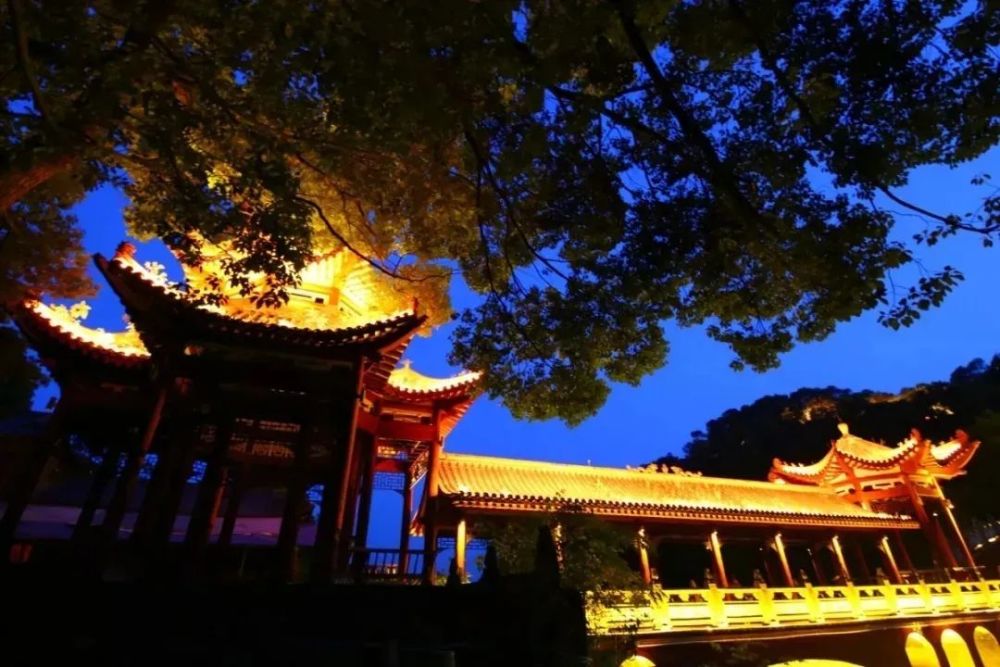 乐山大佛景区里的这座桥,白天与黑夜藏着不一样的美景
