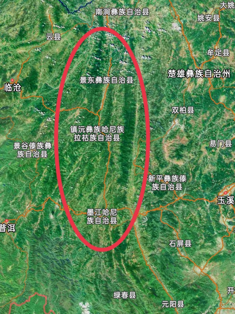 哀牢山导致四位地质学家遇难的山脉位于云南中部的玉溪市