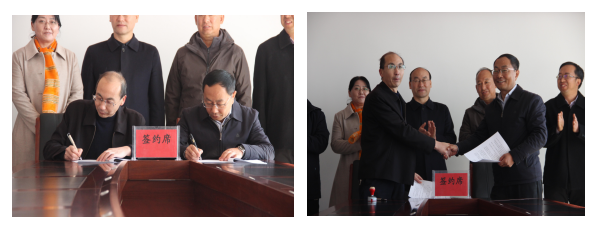 仪式上,我院彭继圣副院长与岚县高级职业中学李志珍校长签署大学生