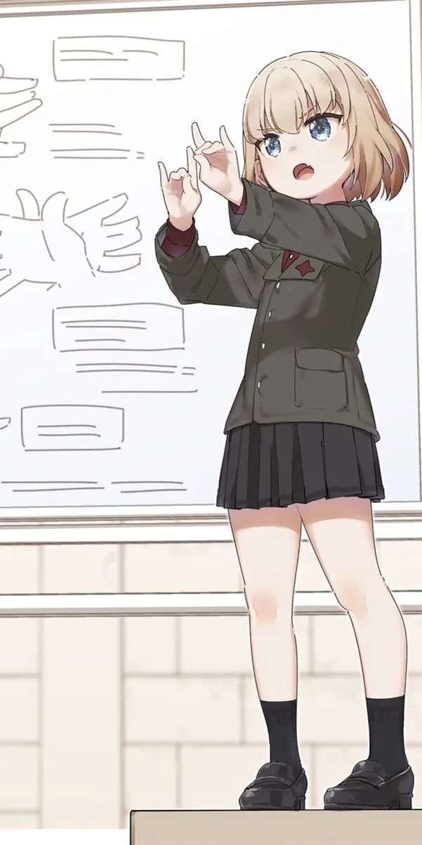 《少女与战车》喀秋莎,动漫全面屏壁纸分享