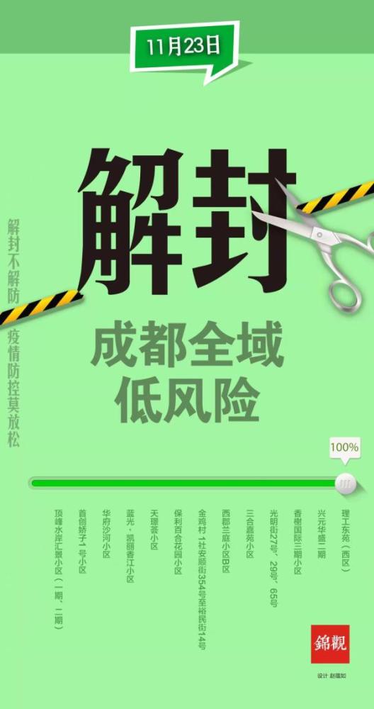 成都全域低风险海报带你看解封全过程