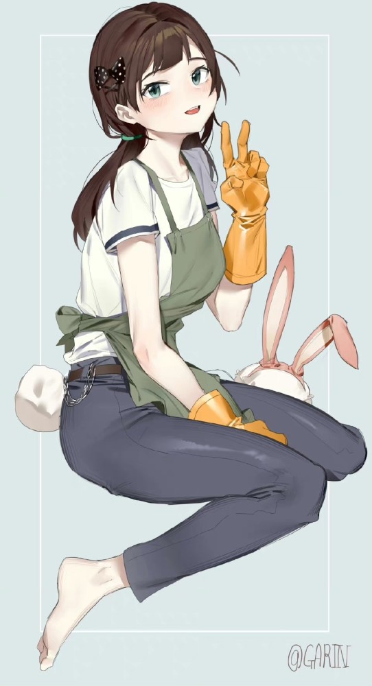 画师笔下的拟人妹子活灵活现熊妹乖巧兔妹很勤劳