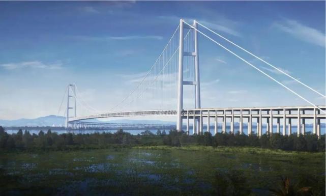 世界最大双层悬索桥在广州南沙开建