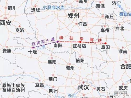 驻马店市和阜阳市境内线路走向基本确定,南阳市境内线路走向尚未最终