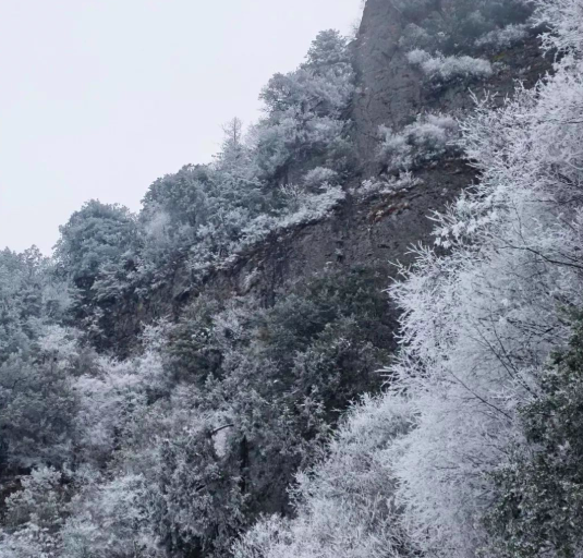 南宫山冬日雪景如梦似幻!