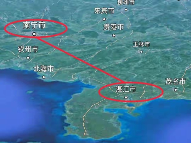 南宁至湛江高速公路广西段正在奋力建设中而广东段还没有动工