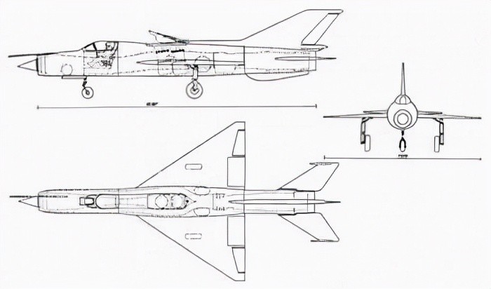 米格-21pd三视图