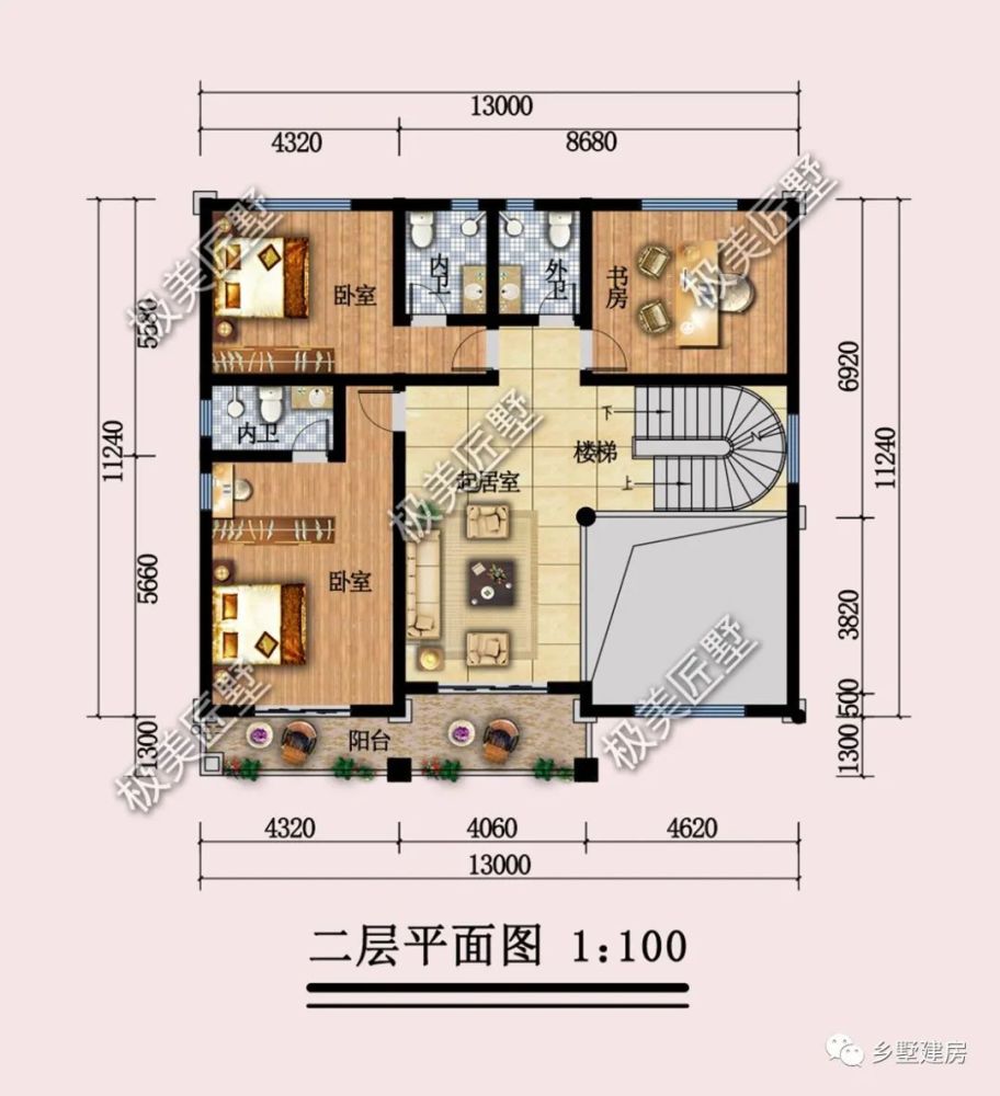 13x11.24米,三层欧式风别墅,造价仅39w,农村建房首选