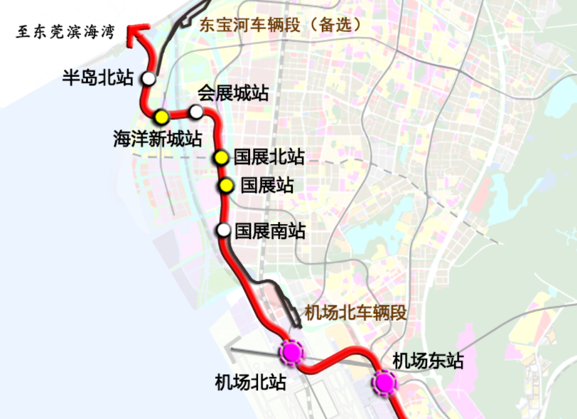 深圳地铁20号线,预留至东莞滨海湾的延伸条件▲深圳地铁20号线的