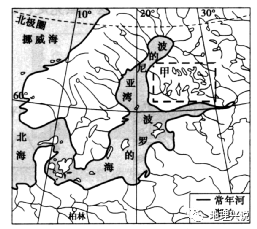 下图分别是红海和波罗的海两个区域的地理示意图,据此完成下面小题.