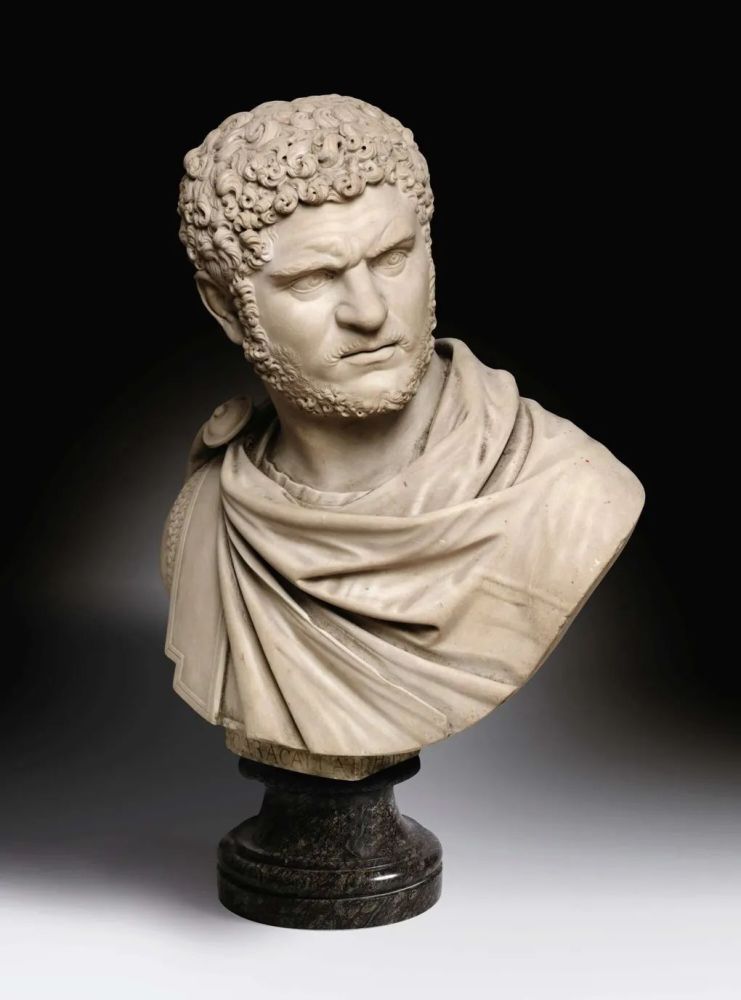 《卡拉卡拉胸像》佚名(古罗马)-雕塑作品欣赏(三百零五)