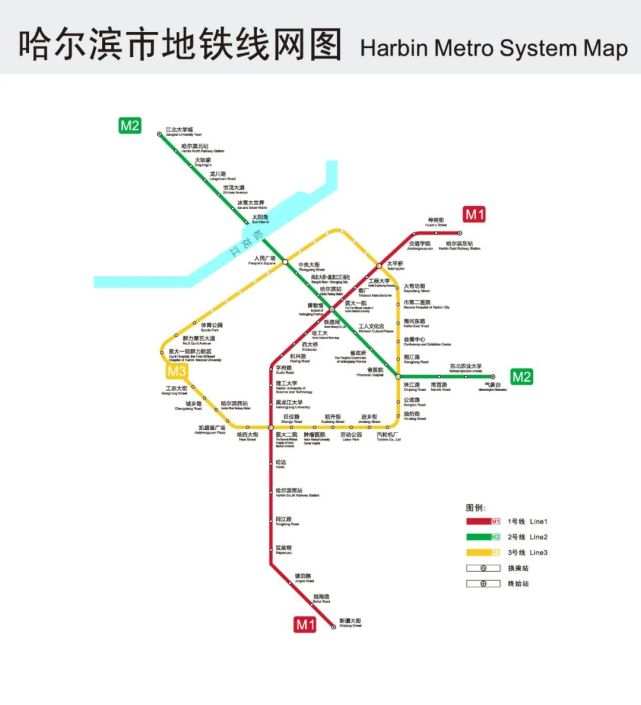 哈尔滨西站等车站凯盛源广场站哈西大街站医大二院站地铁3号线一期