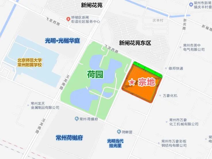 (地块区位图)地块属于钟楼区新闸荷园板块,周边生活氛围浓厚,成熟社区