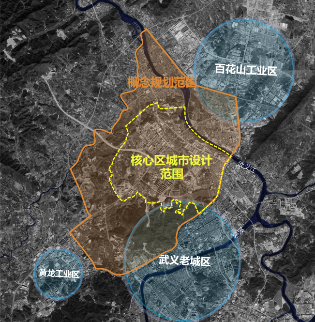 规划区位:金武新城位于武义县中心城区北部,与金华市区通过金武快速路