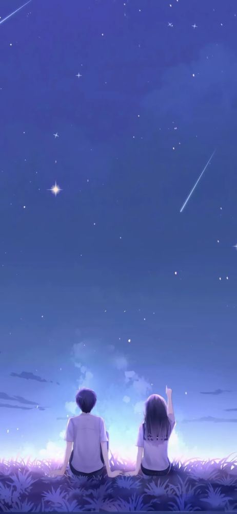 壁纸梦幻情侣插画壁纸