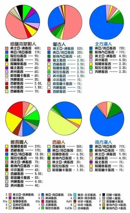 部分亚洲人基因图谱