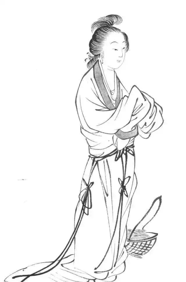书画联盟丨工笔仕女白描手稿素材