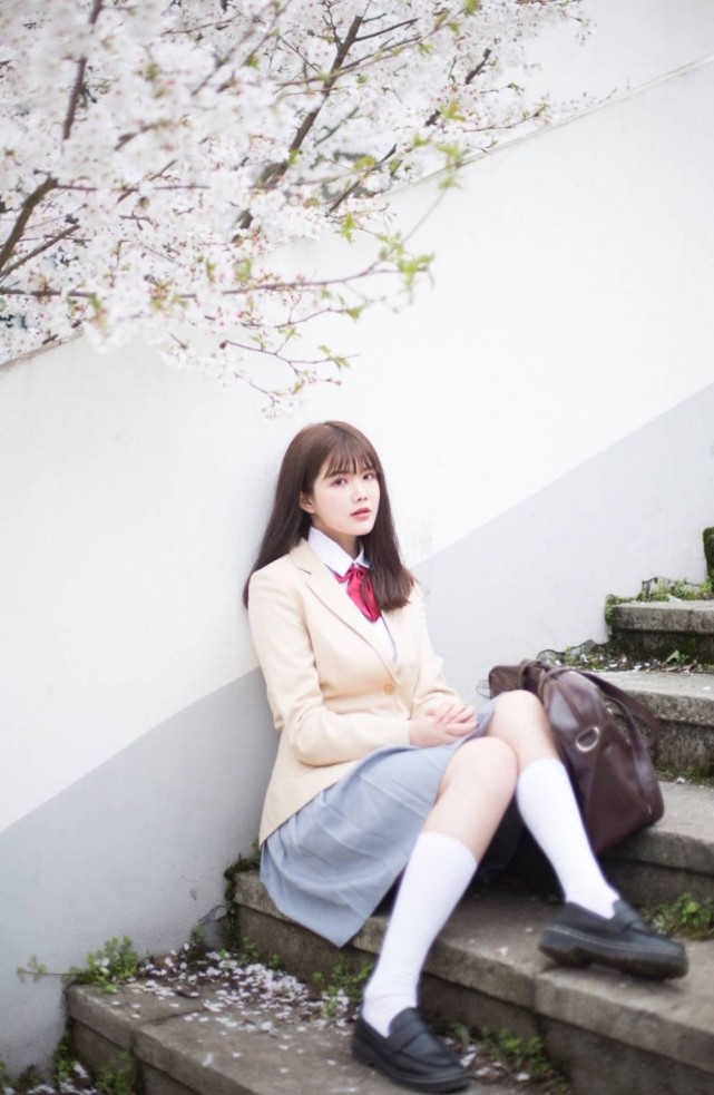 jk制服 飘逸漂亮女学生