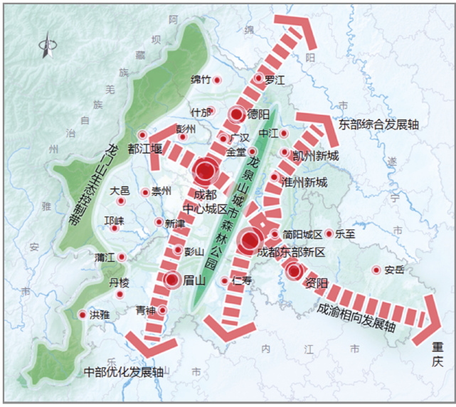 成都都市圈空间协同发展规划图(组图)