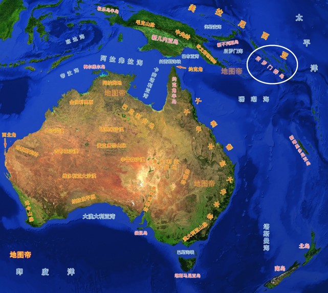 所罗门群岛位于太平洋西南部,大洋洲东北部,属美拉尼西亚群岛.