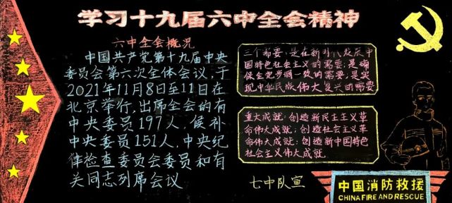 聚焦全会精神|主题板报制作,掀起学习贯彻十九届六中