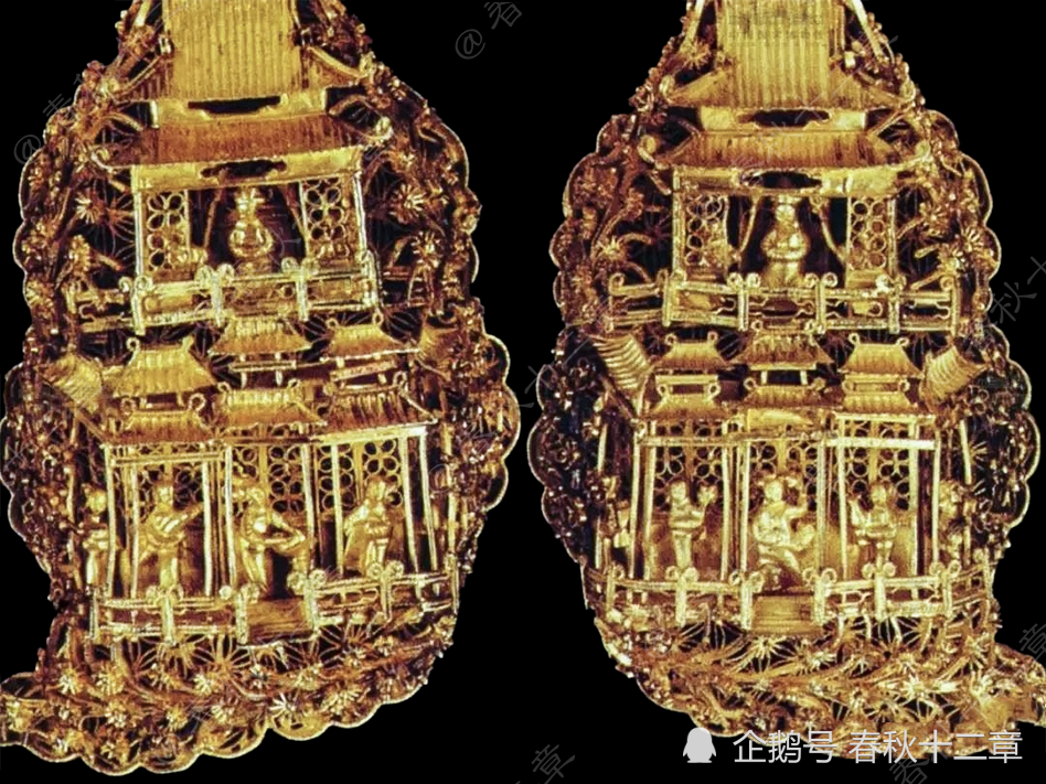 明代金累丝楼台人物首饰|方寸中窥浮世繁华