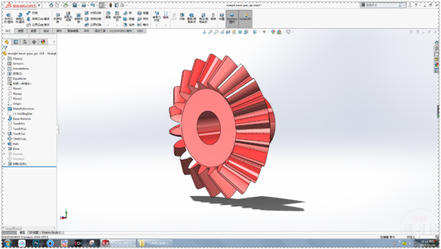 用solidworks制作的:锥齿轮传动