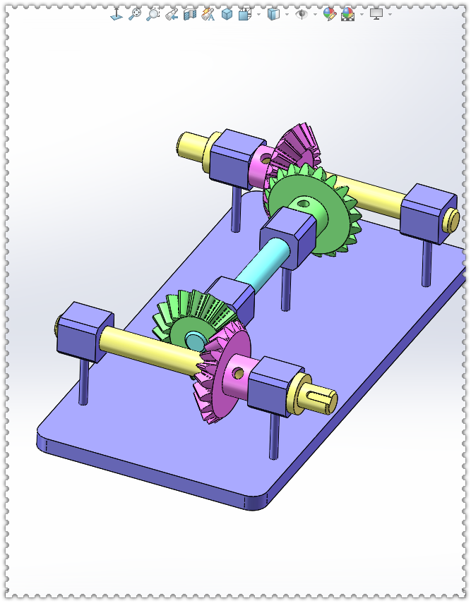 用solidworks制作的:锥齿轮传动