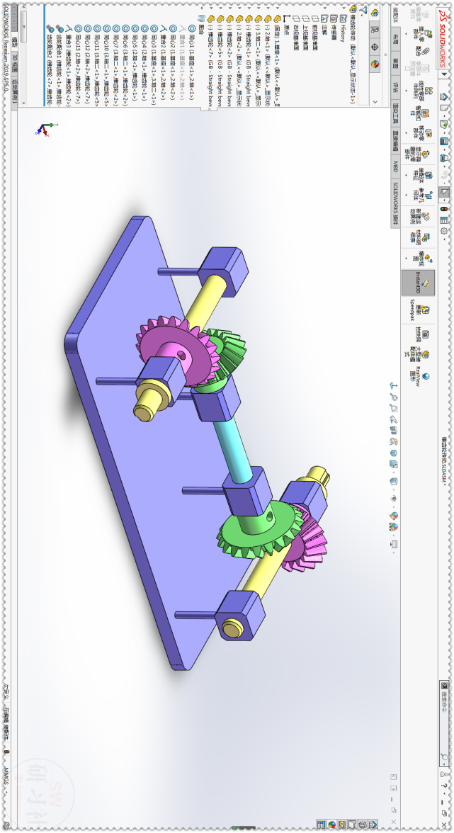 用solidworks制作的:锥齿轮传动