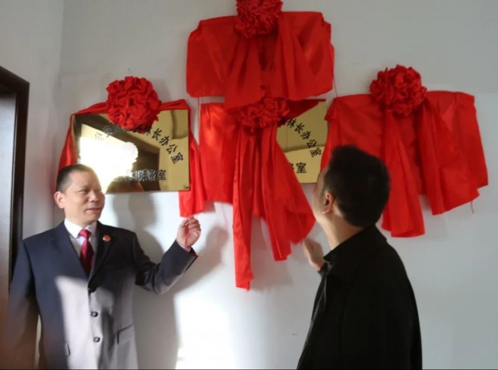 "三长"揭牌和签约仪式在浦城县林长办举行,浦城县政府党组成员陈江宇