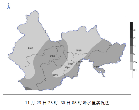 延边州气象去发布降水实况及未来天气预报