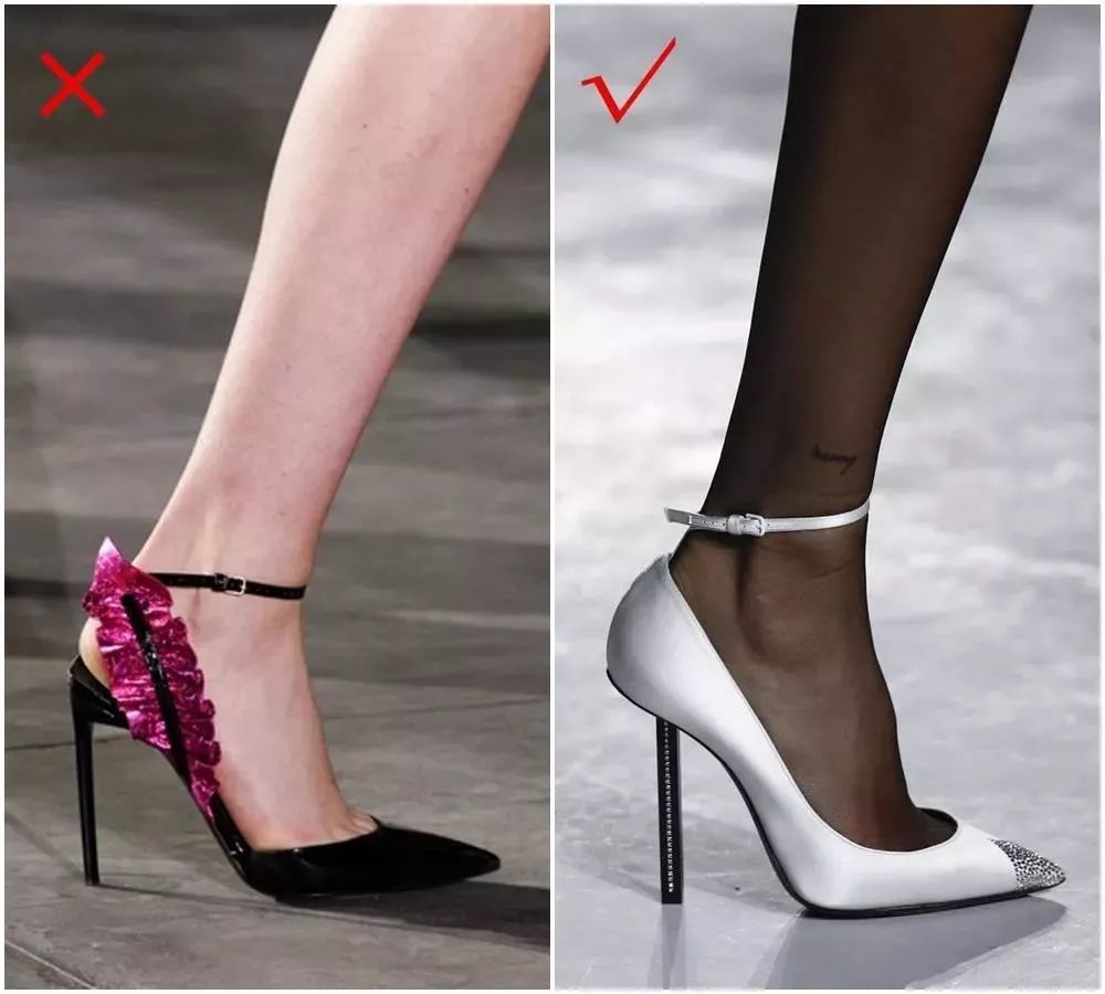 除了鞋跟意以外,高跟鞋的款式也是至关重要,选对了就能对我们的身材