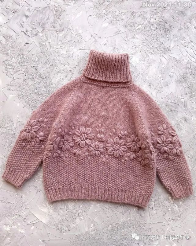 秋冬穿搭潮品,小公主的儿童毛衣,手工编织款式推荐!
