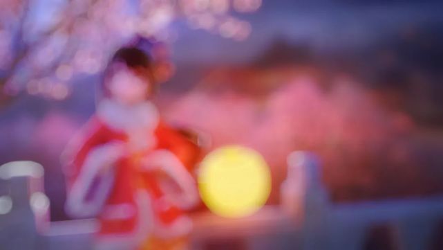 12月壁纸|冬日雪地少女の花小楼