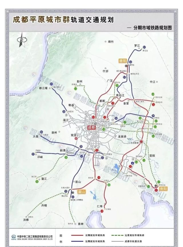 简州站,德阳北站,眉山北站,资阳北站等为核心节点,多种轨道交通方式有