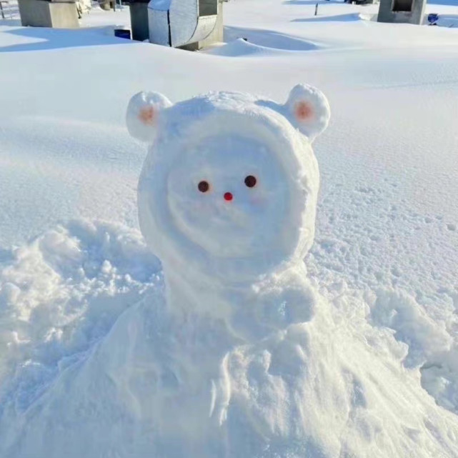 可爱雪人背景图