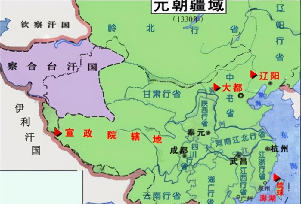 元朝1372万国土面积,到明朝仅剩下400万,剩余的土地都