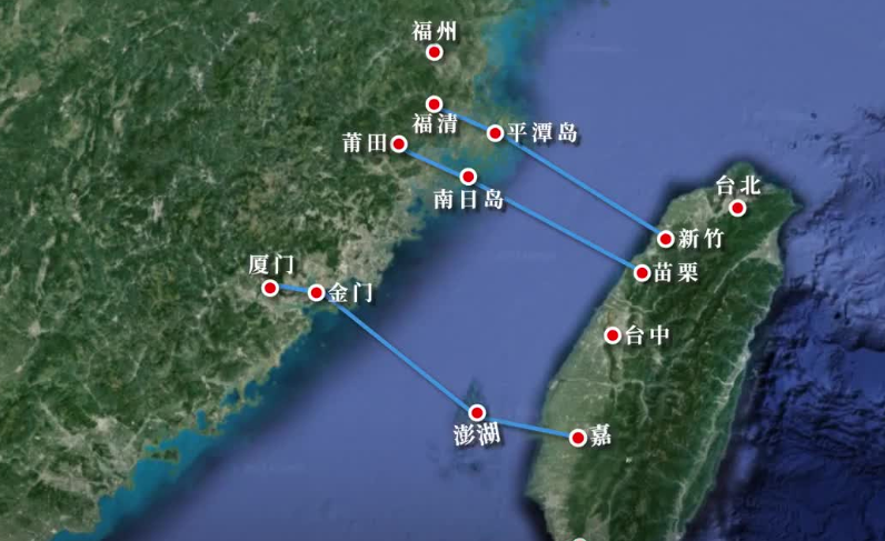 干货满满连通台湾的高铁线方案震撼出炉三条线路配套人工岛