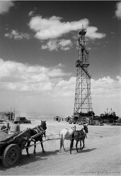 老照片1956年的甘肃玉门油田新中国第一个石油工业基地