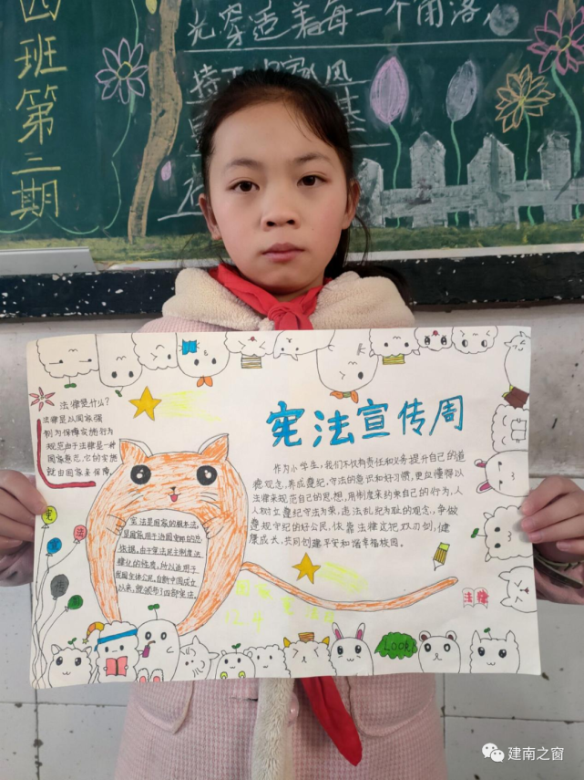 箭竹溪希望小学开展宪法宣传周手抄报活动