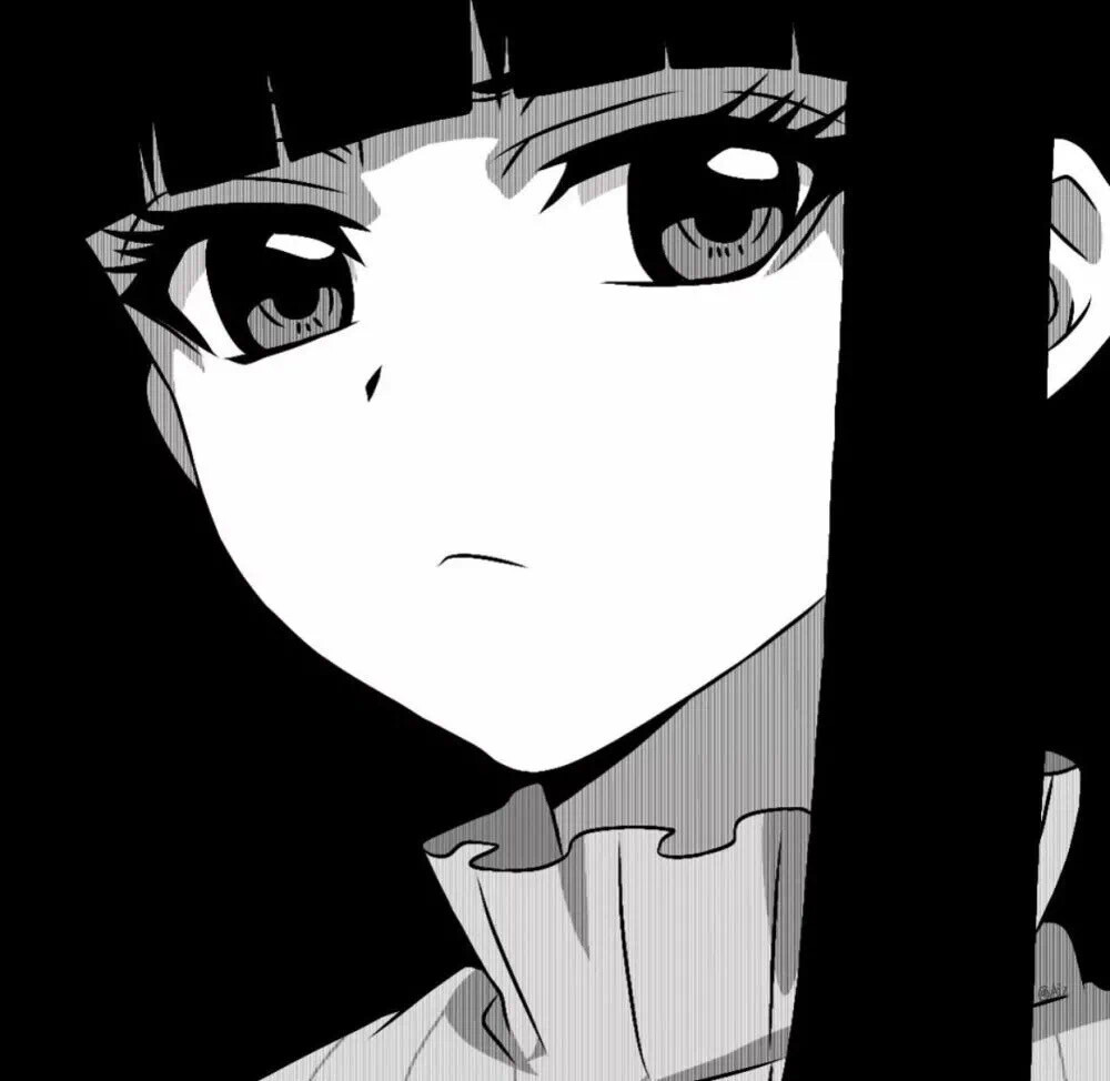 头像|黑白动漫头像女!